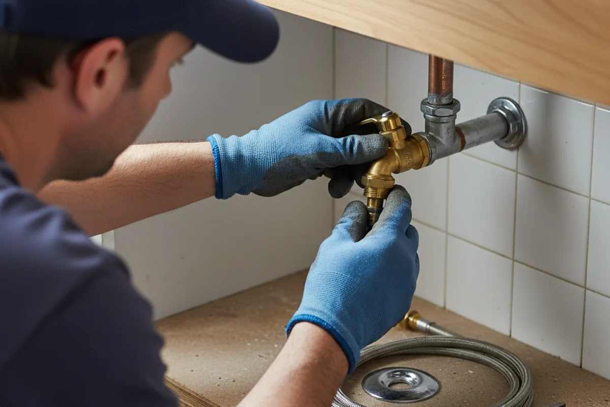 Shutoff valve and fitting work during Repiping in Anaheim